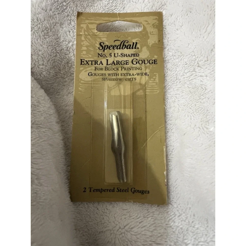 Speedball No.4 U-Shaped Standard Gouge For Block Printing 2pc‎ Tempered Steel